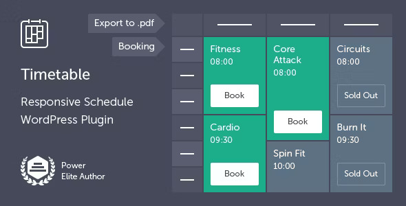 Timetable Booking Schedule nulled plugin