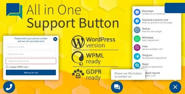 All in One Support Button nulled plugin