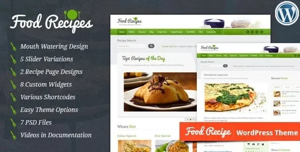 Food Recipes nulled Themes