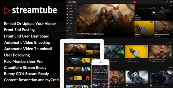 StreamTube nulled Themes