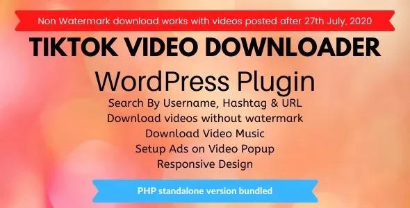TikTok Video Downloader without Watermark nulled plugin