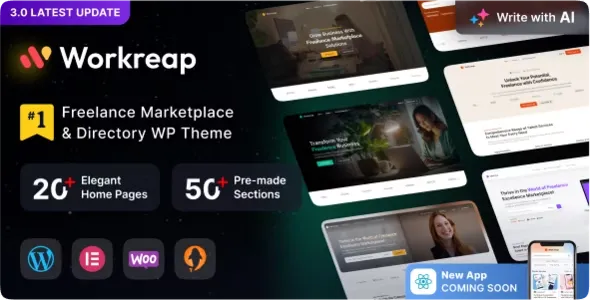 Workreap nulled Themes