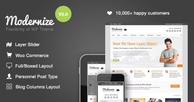 Modernize nulled theme