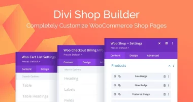 Divi Shop Builder For woocommerce Plugins