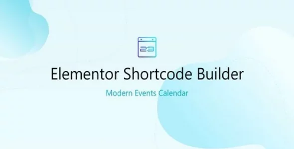 Elementor Shortcode Builder.Modern Events Calendar nulled plugin