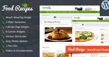 Food Recipes nulled Themes