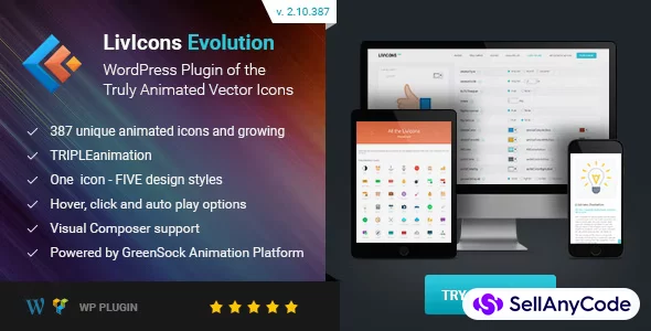 LivIcons Evolution for WordPress nulled plugin