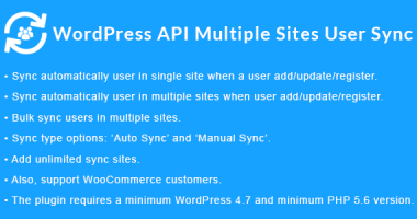 WordPress API Multiple Sites User Sync nulled plugin