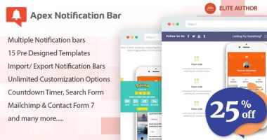 Apex Notification Bar nulled plugin