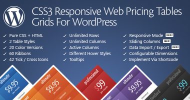 CSS3 Compare Pricing Tables NULLED Plugin
