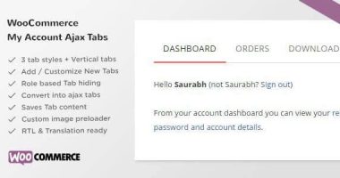 SS WooCommerce Myaccount Ajax Tabs nulled plugin
