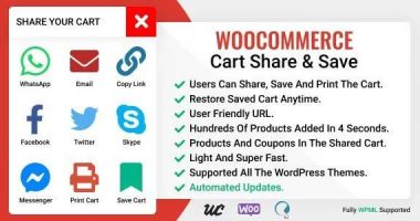 WooCommerce Cart Share and Save nulled plugin