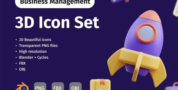 wpnulled.pro-3d-icon-pack-Business-Management