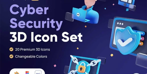 wpnulled.pro-3d-icon-pack-Cyber-Security