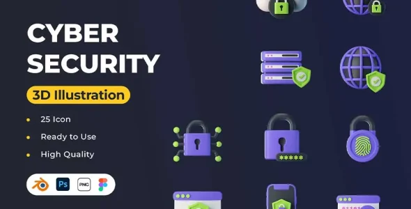 wpnulled.pro-3d-icon-pack-Cyber-security2