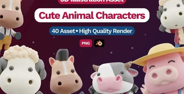 wpnulled.pro-3d-icon-pack-cute-Animal