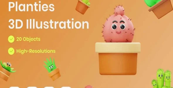 wpnulled.pro-3d-icon-pack-planties